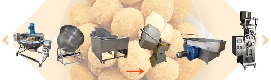 production process of crunchy coated peanuts processing plant